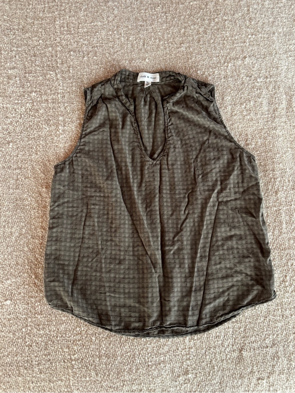 Moss Green Minimalist Top